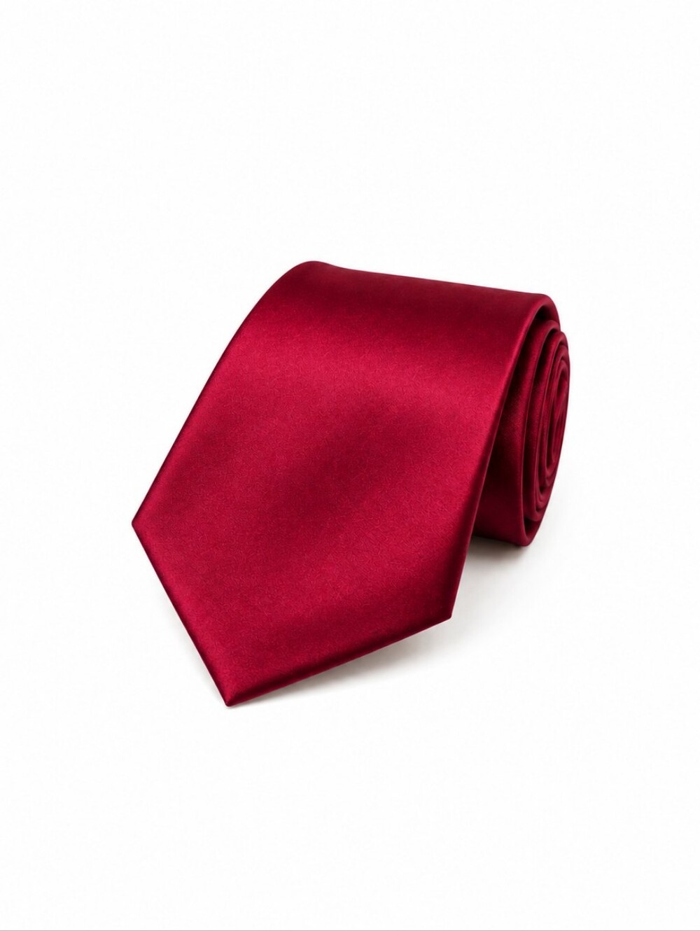 Carlo Palazzi Couture Men’s 100% Silk Burgundy Satin Solid Necktie